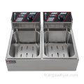 6 + 6L Double-cylindre commercial Pankets doubles Fryer électrique